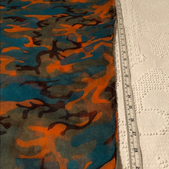 🌟Gorgeous Orange/Turquoise "Camo" Infinity Scarf - Picture 5 of 5